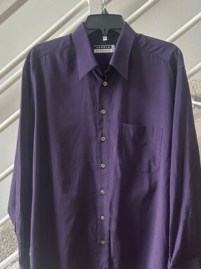 Angelo Litrico Deep Purple Dress Shirt - Size L (41/42)